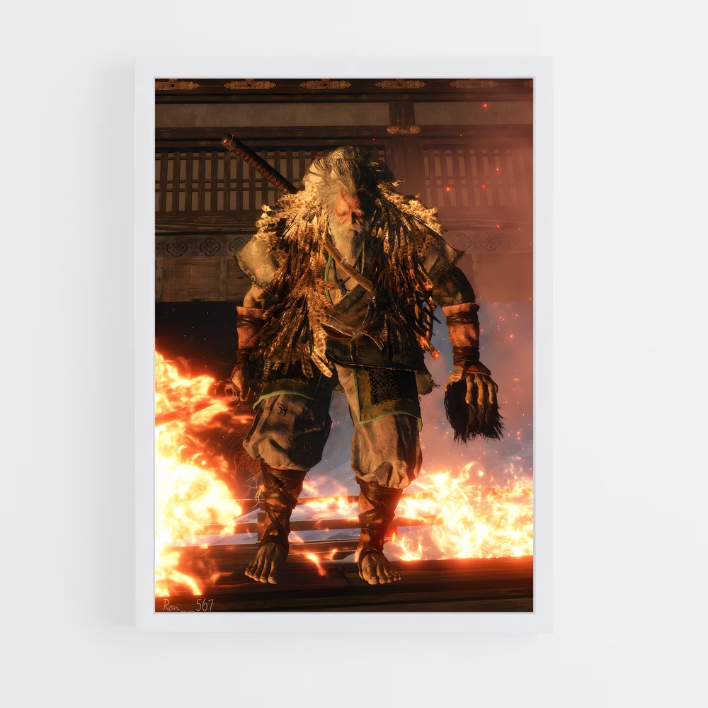 Poster L'Étreinte du Feu – affiche Sekiro (vue 3)